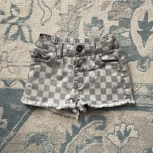 Art Class Checkered Jean Shorts